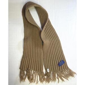 Vintage Pendleton Wool Scarf Wrap Brown Fringe USA Unisex‎ Made Mens Womens